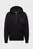 Мужское черное худи WOVEN LABEL ZIP THROUGH HOODIE