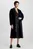 Женское черное шерстяное пальто CUT OUT WOOL WRAP COAT