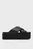 Женские черные кожаные мюли FLATFORM CROSS
