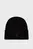 Мужская черная шерстяная шапка THICK EMBROIDERY BEANIE