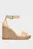 Женские бежевые босоножки COLORFUL HIGH WEDGE SATIN SANDAL