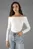 Топ WARM TEXTURE RIB BARDOT TOP