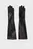 Женские черные кожаные перчатки LEATHER LONG GLOVES