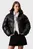 Женская черная куртка FAUX LEATHER