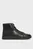 Мужские черные кожаные хайтопы HIGH TOP LACE UP PIPING