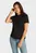 Женская черная футболка EMBROIDERED BOX REGULAR TEE