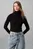 Лонгслив WOVEN LABEL RIB ROLLNECK