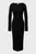 Женское черное платье WOVEN LABEL LS RIB DRESS Calvin Klein Jeans