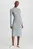 Женское серое платье MELANGE RIB CUT OUT KNIT DRESS