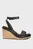 Женские черные кожаные босоножки WEDGE SANDAL 70 - HE