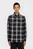 Мужская черная рубашка в клетку S-SIMPLY-A CAMICIA