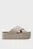 Женские бежевые кожаные слайдеры FLATFORM CROSS MG UC