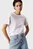 Женская белая льняная футболка LINEN JERSEY RELAXED TEE