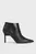 Женские черные кожаные ботильоны WRAP STILETTO