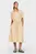 Женское бежевое льняное платье LINEN SS MIDI SHIRT DRESS