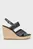 Женские синие босоножки TOMMY WEBBING HIGH WEDGE