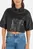 Рубашка BOXY FAUX LEATHER OVERSHIRT