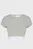 Женский серый топ RIB CROP TEE