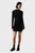 Женское черное платье VARIEGTAED RIB HALF ZIP LS DRESS