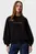 Женский черный свитшот CHENILLE MONOLOGO CREWNECK