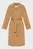 Женское коричневое шерстяное пальто DF WOOL WRAP COAT