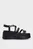 Женские черные кожаные босоножки TJW STRAPPY WEDGE SANDAL