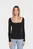 Свитер RIB SQUARE-NECK SWEATER LS
