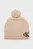 Женская бежевая шапка SEASONAL POM POM BEANIE