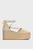 Босоножки CLOSED TOE LINEN FLATFORM