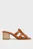 Босоножки BLOCK MID HEEL LEATHER SANDAL