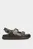 Женские черные кожаные сандалии FLAT MOLDED