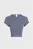 Женский синий топ RIB CROP TEE