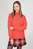 Женский коралловый свитер TEXTURED STITCH MOCK-NK
