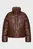 Женская коричневая куртка PU PADDED PUFFER JACKET