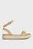 Сандалии LINEN WITH GOLD FLATFORM